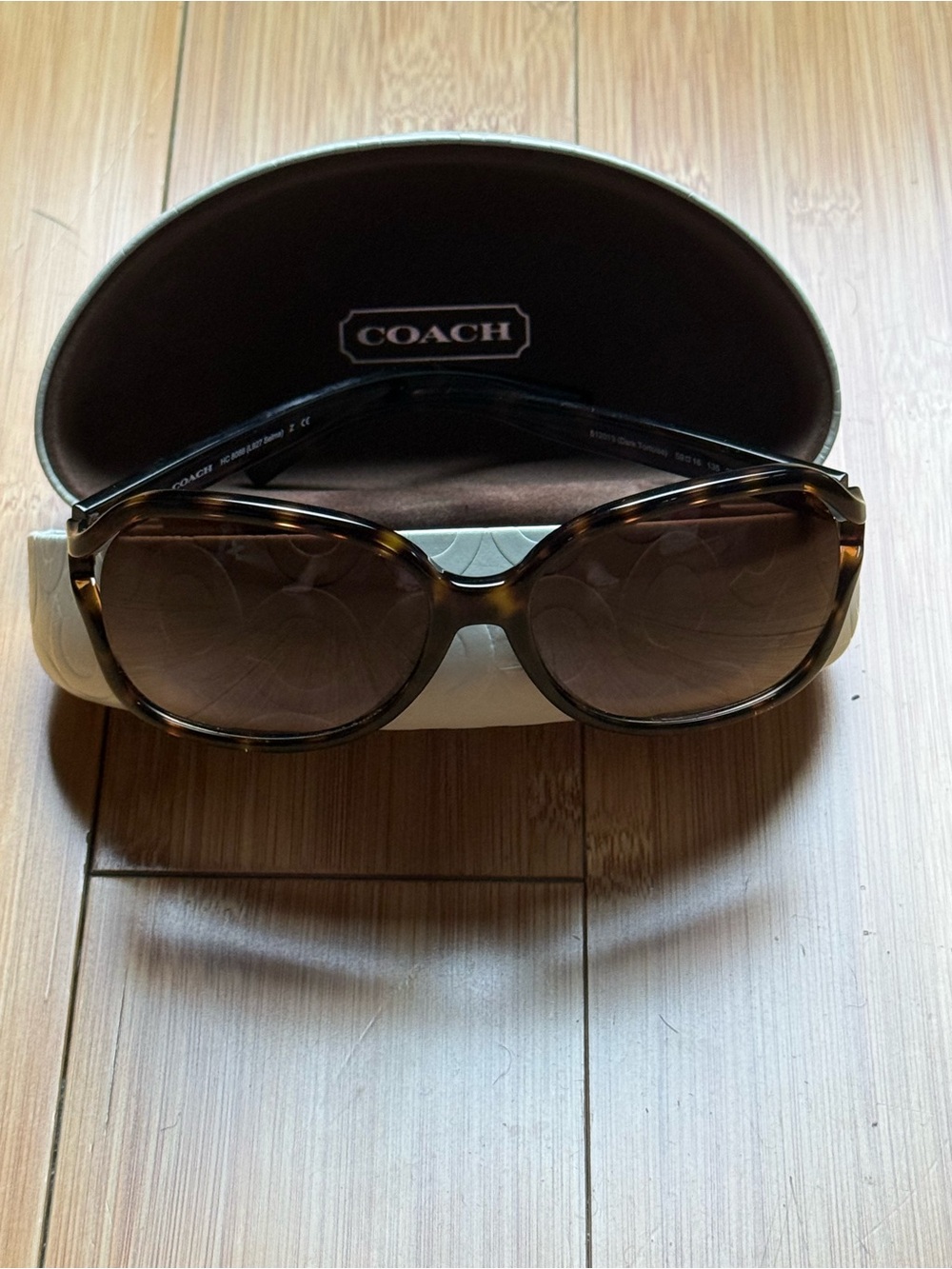 Coach 512013 Dark Tortoise Oversized Sunglasses w/ Case